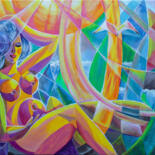 Картина под названием "In attesa." - Elena Dunaeva, Подлинное произведение искусства, Акрил Установлен на Деревянная рама дл…