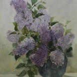Painting titled "Flowers 4 by Elena…" by Elena Korchuganova, Original Artwork, Watercolor