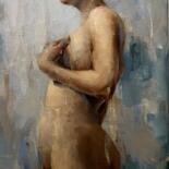 Pintura titulada "Young lady(nude)Jeu…" por Elena Mashajeva-Agraphiotis, Obra de arte original, Oleo