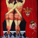 Painting titled "Cabaret" by Elena Shichko, Original Artwork, Acrylic