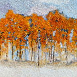 Scultura intitolato "Orange Forest" da Elena Kirillova, Opera d'arte originale, Mosaico