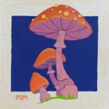 Painting titled "Mushrooms No. 2" by Eleonora Rom, Original Artwork, Acrylic