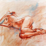 Картина под названием "Woman Figure of Nud…" - Eleonora Taranova, Подлинное произведение искусства, Масло Установлен на Дере…