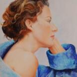 Painting titled "ELIANE MARQUE - A q…" by Eliane Marque, Original Artwork, Pastel