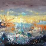 Painting titled "symphonie-des-reves…" by Eliette Gaurin, Original Artwork, Oil Mounted on Wood Stretcher frame