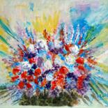 Peinture intitulée "Bouquet du jardin" par Eliette Gaurin, Œuvre d'art originale, Acrylique