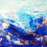 Painting titled "Estivale bleue 10" by Eliette Gaurin, Original Artwork, Acrylic
