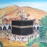 Painting titled "Mekka  one hundred…" by Elif Art, Original Artwork
