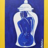 Peinture intitulée "Le rêve bleu est à…" par Elisabeth Constantin, Œuvre d'art originale, Acrylique