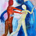 Painting titled "Catch me and I will…" by Elisaveta Sivas, Original Artwork, Oil