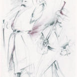 Dessin intitulée "Vercingétorix VIII" par Elisabeth Tiffon (Eli TIFFON CUENCA), Œuvre d'art originale, Crayon