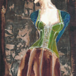 Dessin intitulée "Cécile au César IV" par Elisabeth Tiffon (Eli TIFFON CUENCA), Œuvre d'art originale, Encre