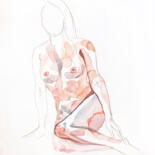Pintura intitulada "Nude No. 71" por Elizabeth Becker, Obras de arte originais, Aquarela