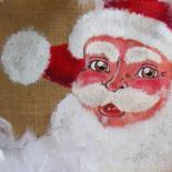 Textile Art titled "ho ho ho Santa Clau…" by Nora Leynadier, Original Artwork, Accessories