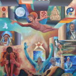 Painting titled "SÓ HÁ UM DEUS" by Emanuel Aguiar, Original Artwork, Oil