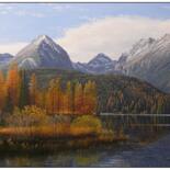 Painting titled "Autumn in High Tatra" by Emil Mlynarcik, Original Artwork, Oil