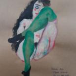 Painting titled "Étude Schiele #arti…" by Emily Starck, Original Artwork, Acrylic