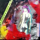 Collages titled "Sans 47 #artistsupp…" by Emily Starck, Original Artwork, Acrylic Mounted on Wood Stretcher frame