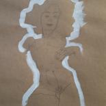 Drawing titled "Étude Schiele 3 #ar…" by Emily Starck, Original Artwork, Graphite