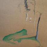 Painting titled "Étude Schiele 4 #ar…" by Emily Starck, Original Artwork, Graphite