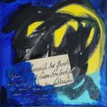 Картина под названием "Sans 56" - Emily Starck, Подлинное произведение искусства, Акрил Установлен на Деревянная рама для но…