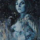 Картина под названием "Nyx" - Emmanuel Jarre, Подлинное произведение искусства, Масло