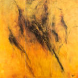 Malerei mit dem Titel "triptyque" von Emmanuelle Noizet, Original-Kunstwerk, Öl