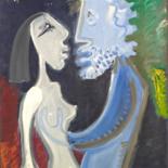 Painting titled "El Petó" by Enric Santamaria Eulogio, Original Artwork