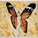Картина под названием "Femme Papillon 04" - Erik Black, Подлинное произведение искусства, Акрил Установлен на Деревянная рам…
