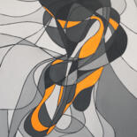 Malerei mit dem Titel "Dynaflow #1" von Ernst Kruijff, Original-Kunstwerk, Acryl