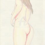 Drawing titled "Backside II" by Erwin Bruegger, Original Artwork, Pastel