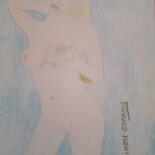 Dessin intitulée "Loira nua" par Escritor Irineu Correia, Œuvre d'art originale, Crayon