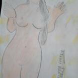 Pintura titulada "Naked wife" por Escritor Irineu Correia, Obra de arte original, Lápiz