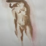 Drawing titled "Naked" by Esen Susuz Terzi, Original Artwork, Watercolor