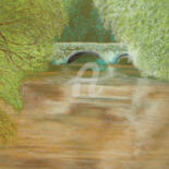 Drawing titled "Pont-Callec" by Estelle D, Original Artwork, Pastel