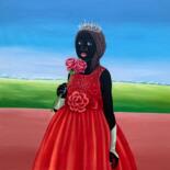 Painting titled "Regal Memory II" by Esther Oyeyemi, Original Artwork, Acrylic