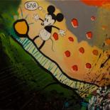Painting titled "Mickey in abstracti…" by Eugene Panov, Original Artwork, Oil
