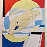 Painting titled "Sleeping woman in t…" by Elana Solodkaia, Original Artwork, Acrylic