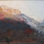 Malerei mit dem Titel "la vallée de l'Alba…" von Eve Hernandez, Original-Kunstwerk, Öl