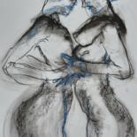Рисунок под названием "hors champ" - Evelyne Cassan, Подлинное произведение искусства, Пастель