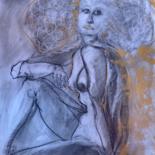 Dibujo titulada "anastasia" por Evelyne Cassan, Obra de arte original, Pastel