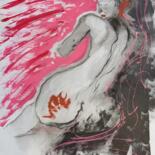 Dessin intitulée "ROSE" par Evelyne Cassan, Œuvre d'art originale, Pastel