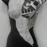 buste papier 3D by Evelyne Dominault