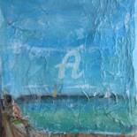 Картина под названием "le vent sur la mer" - Evelyn Losier, Подлинное произведение искусства, Масло