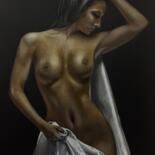 Painting titled "Silk morning" by Evgeniy Karpenko, Original Artwork, Pencil