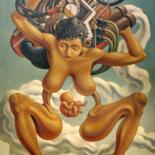 Картина под названием "EL MOTOR DE LA VIDA" - Ezequiel Trevisi, Подлинное произведение искусства, Акрил