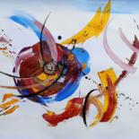 Peinture intitulée "La Palette de coule…" par Fabienne Letondeur, Œuvre d'art originale, Acrylique