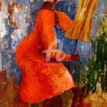 Schilderij getiteld "Le parapluie" door Fasi, Origineel Kunstwerk, Acryl