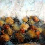 Painting titled "Bosco d'autunno" by Fabio Langella, Original Artwork, Oil