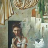 Painting titled "Passion secrète...L…" by Fatima Marques, Original Artwork, Oil